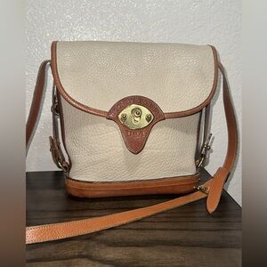 Dooney & Bourke Cream and Tan Crossbody Bag